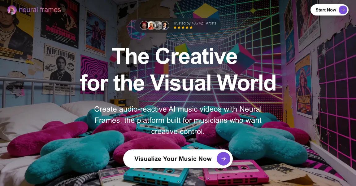 Neural Frames official homepage screenshot